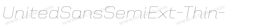 UnitedSansSemiExt-Thin字体转换