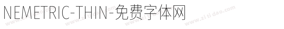 NEMETRIC-THIN字体转换