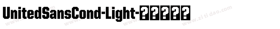 UnitedSansCond-Light字体转换