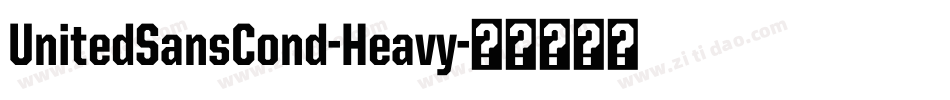 UnitedSansCond-Heavy字体转换