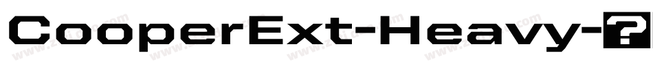 CooperExt-Heavy字体转换