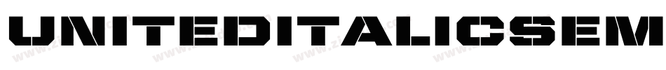 UnitedItalicSemiExt-Stencil字体转换