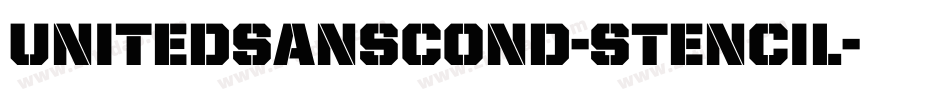 UnitedSansCond-Stencil字体转换