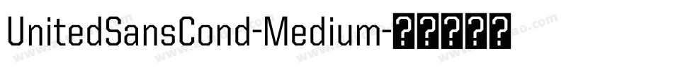 UnitedSansCond-Medium字体转换