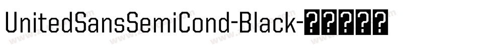 UnitedSansSemiCond-Black字体转换