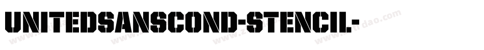 UnitedSansCond-Stencil字体转换