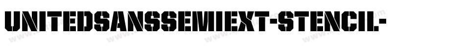 UnitedSansSemiExt-Stencil字体转换