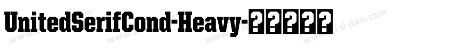 UnitedSerifCond-Heavy字体转换