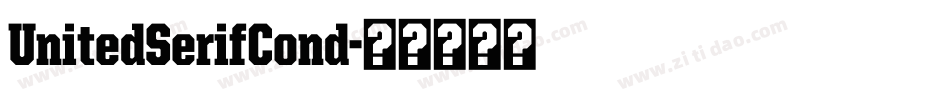 UnitedSerifCond字体转换