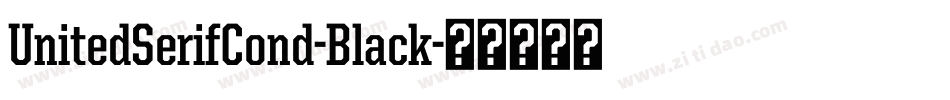 UnitedSerifCond-Black字体转换