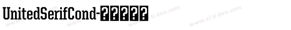 UnitedSerifCond字体转换