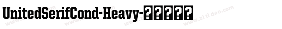 UnitedSerifCond-Heavy字体转换