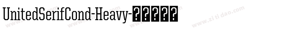 UnitedSerifCond-Heavy字体转换