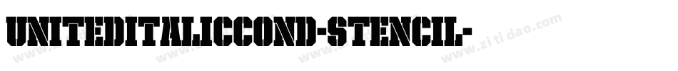 UnitedItalicCond-Stencil字体转换
