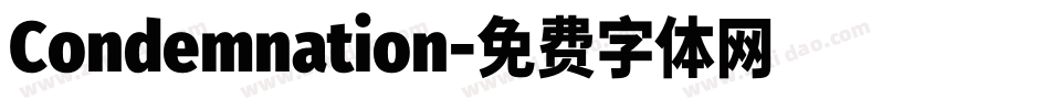 Condemnation字体转换