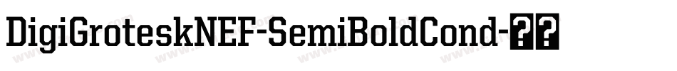 DigiGroteskNEF-SemiBoldCond字体转换