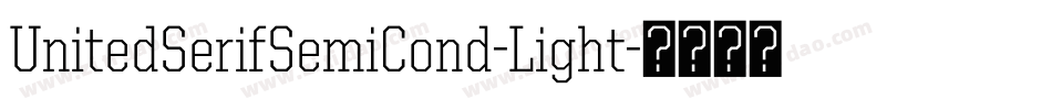 UnitedSerifSemiCond-Light字体转换