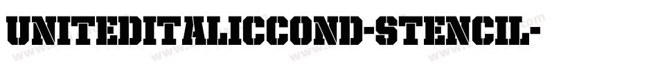 UnitedItalicCond-Stencil字体转换