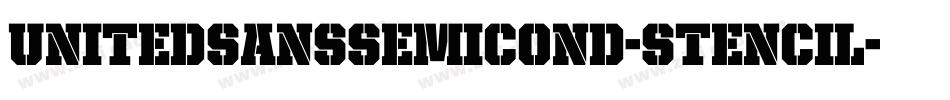UnitedSansSemiCond-Stencil字体转换