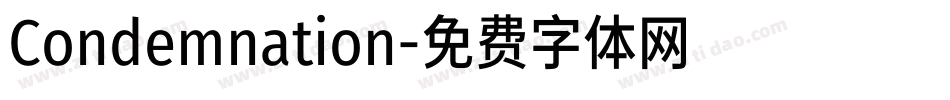 Condemnation字体转换
