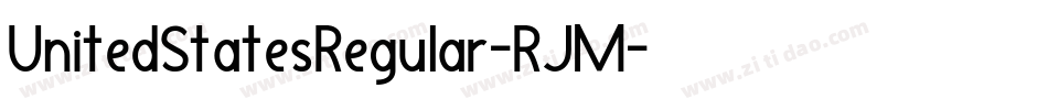 UnitedStatesRegular-RJM字体转换