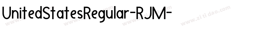 UnitedStatesRegular-RJM字体转换
