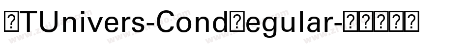 LTUnivers-CondRegular字体转换