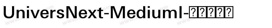 UniversNext-MediumI字体转换