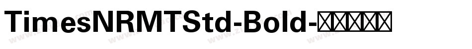 TimesNRMTStd-Bold字体转换