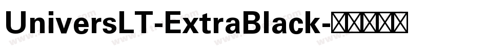 UniversLT-ExtraBlack字体转换