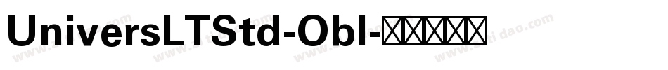 UniversLTStd-Obl字体转换