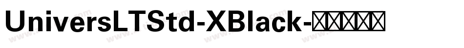 UniversLTStd-XBlack字体转换
