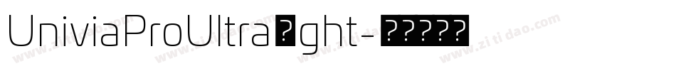 UniviaProUltraLight字体转换