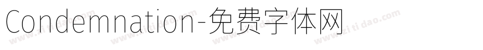 Condemnation字体转换