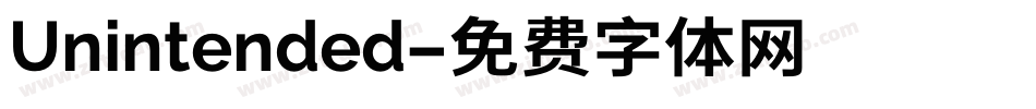 Unintended字体转换