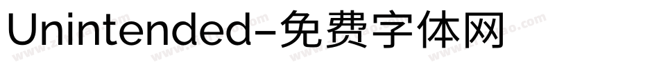 Unintended字体转换