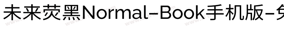 未来荧黑Normal-Book手机版字体转换