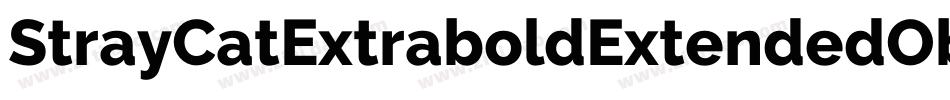 StrayCatExtraboldExtendedOblique-95P5字体转换