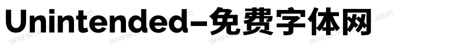 Unintended字体转换