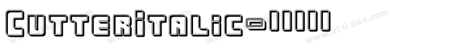 CutterItalic字体转换