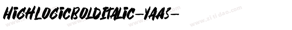 HighLogicBoldItalic-yaA3字体转换