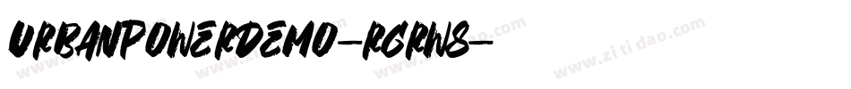 UrbanPowerDemo-rgrw8字体转换