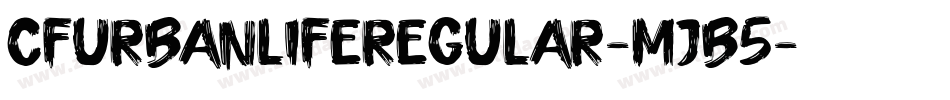 CfUrbanLifeRegular-mjB5字体转换