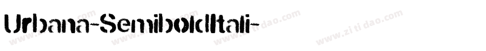 Urbana-SemiboldItali字体转换