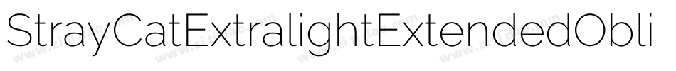 StrayCatExtralightExtendedOblique-85dD字体转换