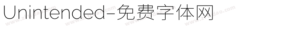 Unintended字体转换