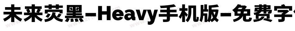 未来荧黑-Heavy手机版字体转换