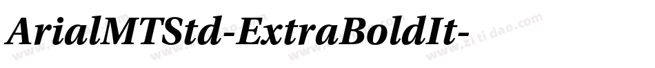 ArialMTStd-ExtraBoldIt字体转换
