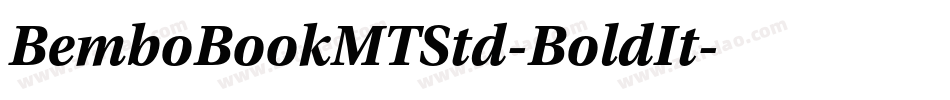 BemboBookMTStd-BoldIt字体转换