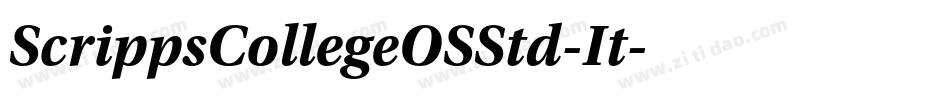 ScrippsCollegeOSStd-It字体转换